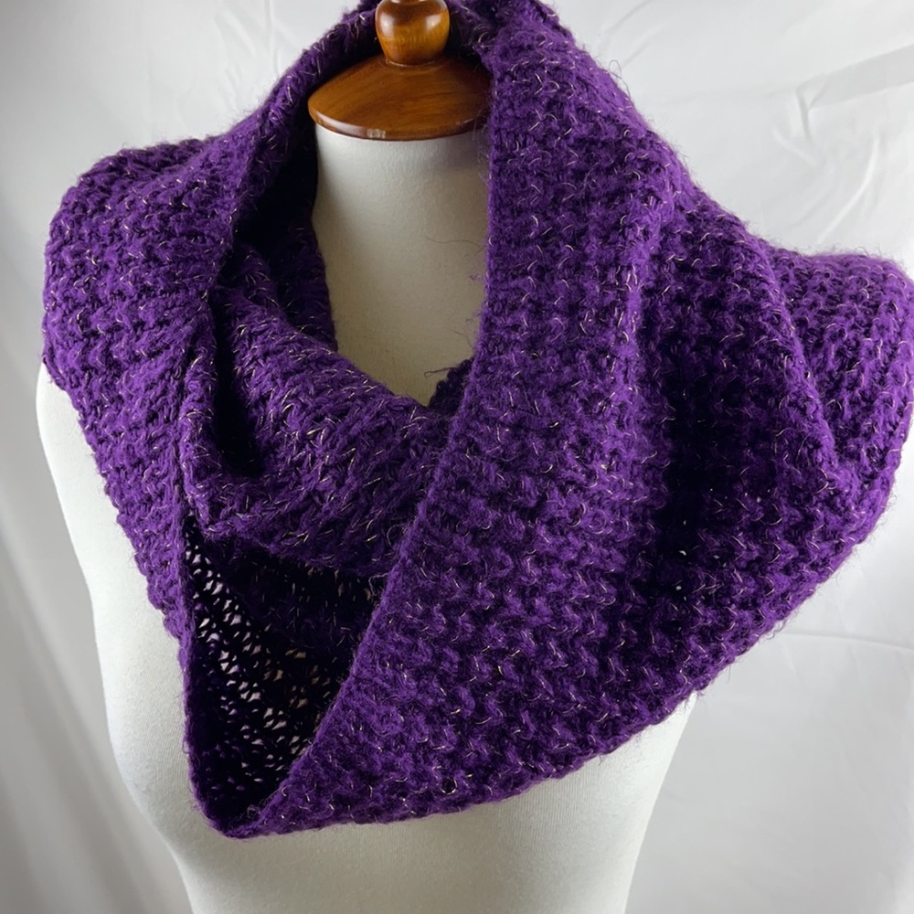 Purple infinity scarf